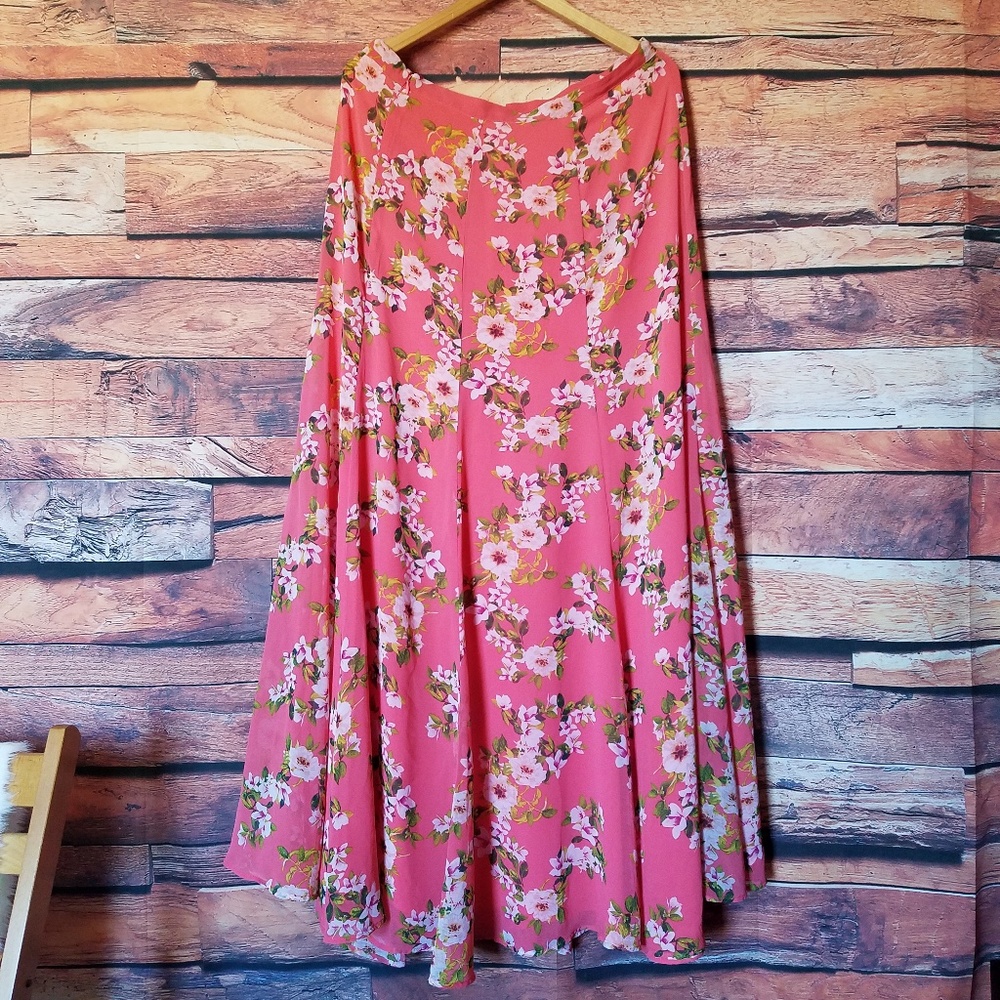 Eva Mendes Spring Floral Beachy Long Skirt